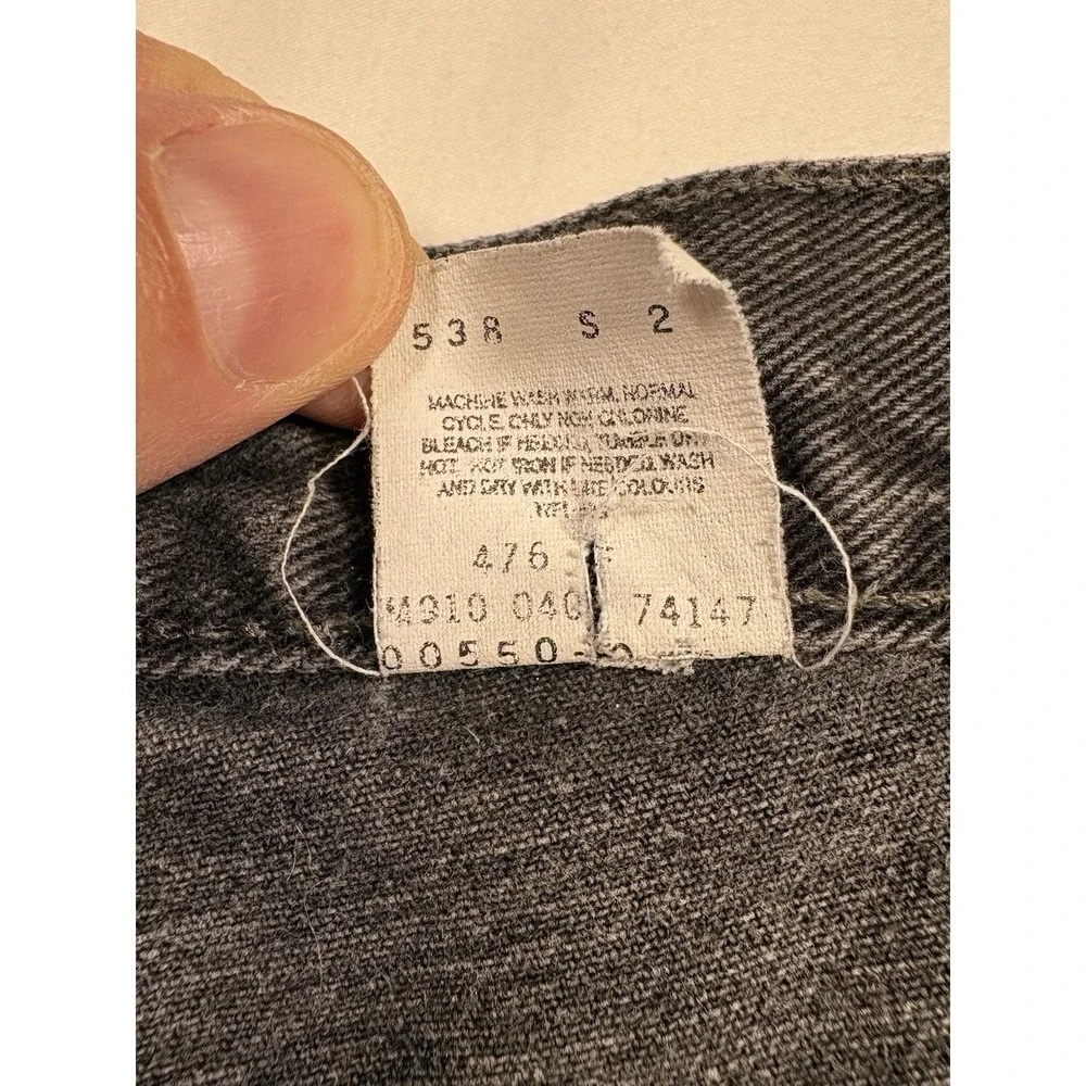 Vintage 90s Levis 550 Faded Black Denim Jeans 38x30 Made in Canada 100 Cotton
